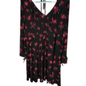 TORRID Black Floral Jersey Knit Dress